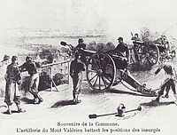 Pendant la Commune de Paris (mars-mai 1871) l'artillerie du Mont-Valérien bombarde les positions parisiennes des insurgés du Point-du-Jour et d'Auteuil