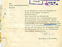 Lettre du tribunal du Gross-Paris informant le procureur général de Cologne de la déportation de Roger Martres