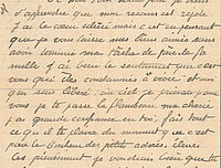 Lettre de Pierre Sadorge à son épouse