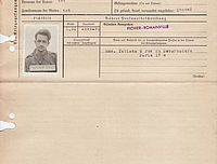 Fiche d'Igor Goldfarb, établie par les autorités allemandes du camp de Romainville.