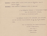 Certificat de décès établi par les autorités allemandes et traduit en français par la DGTO.