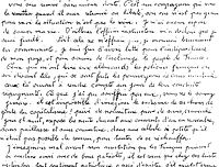 Lettre d'Albert Abalain à ses parents