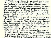 Lettre de Tony Bloncourt à ses parents