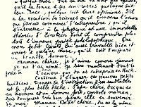 Lettre de Tony Bloncourt à ses parents