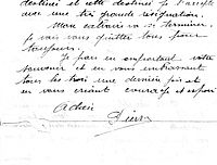 Lettre de Pierre Bolzer à ses parents