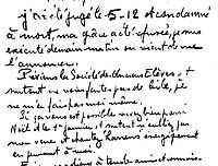 Lettre de Jacques Bonsergent à ses camarades des Arts et Métiers