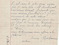 Lettre de Louis Buchmann à son épouse et à sa famille