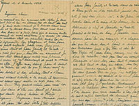Lettre de Marcel Cotteret à son épouse