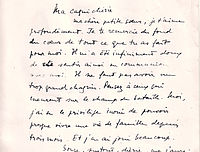 Lettre d'Honoré d'Estienne d'Orves à sa sœur