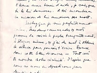 Lettre d'Honoré d'Estienne d'Orves à sa sœur