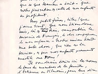 Lettre d'Honoré d'Estienne d'Orves à sa sœur