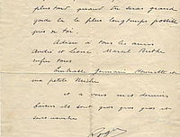 Lettre de Roger François à sa mère