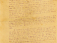 Lettre de Jacques Decour à son épouse et à sa fille