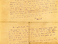 Lettre de Jacques Decour à son épouse et à sa fille