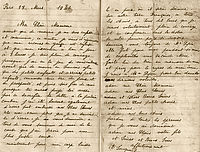 Lettre d'Aimable Fouquerel à sa mère