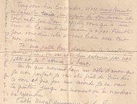 Lettre de Lucien Frémont à son épouse