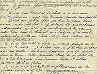 Lettre de Michel Gatebois à sa mère