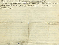 Lettre de Michel Gatebois à sa mère