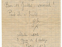 Lettre de Louis Guyot à Renée et Georges