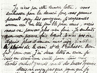 Lettre d'André Joineau à ses parents et à son frère