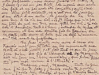 Lettre d'Arthur Lambert à sa mère