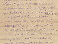 Suite de la lettre de Léonce Laval à son épouse