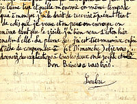 Lettre de Louis Le Bail à ses parents