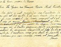 Lettre de Louis Le Guen à son frère Yves
