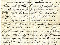 Lettre de Louis Le Guen à son frère Yves