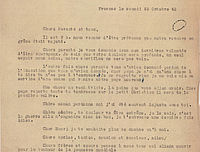 Lettre de Roger Poncelet à ses parents