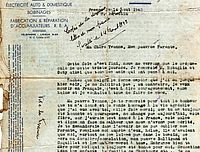 Lettre de René Préaux à ses parents et à son épouse