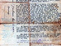 Lettre de René Préaux à ses parents et à son épouse