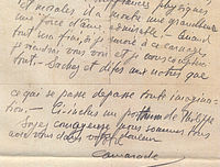 Billet rédigé par un des gardiens de Pierre Rebière, alias Philippe