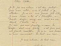 Lettre d'Albert Rolland à Odette