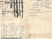 Lettre d'Antoine Thomas à sa femme et ses enfants