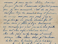 Lettre de Claude Warocquier à ses parents