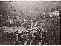 Cérémonie au Mont-Valérien, sans doute le 11 novembre 1946