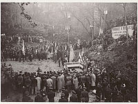 Cérémonie au Mont-Valérien, sans doute le 11 novembre 1946