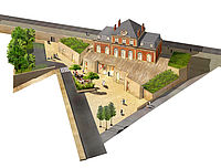 Vue aérienne du futur musée
